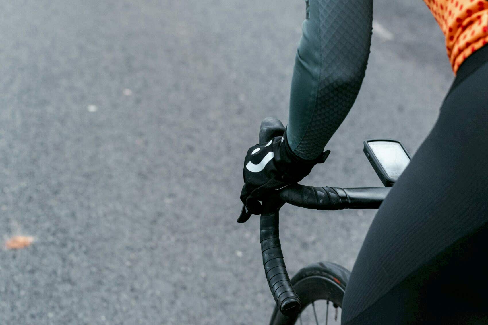 Man cycling with handlebars